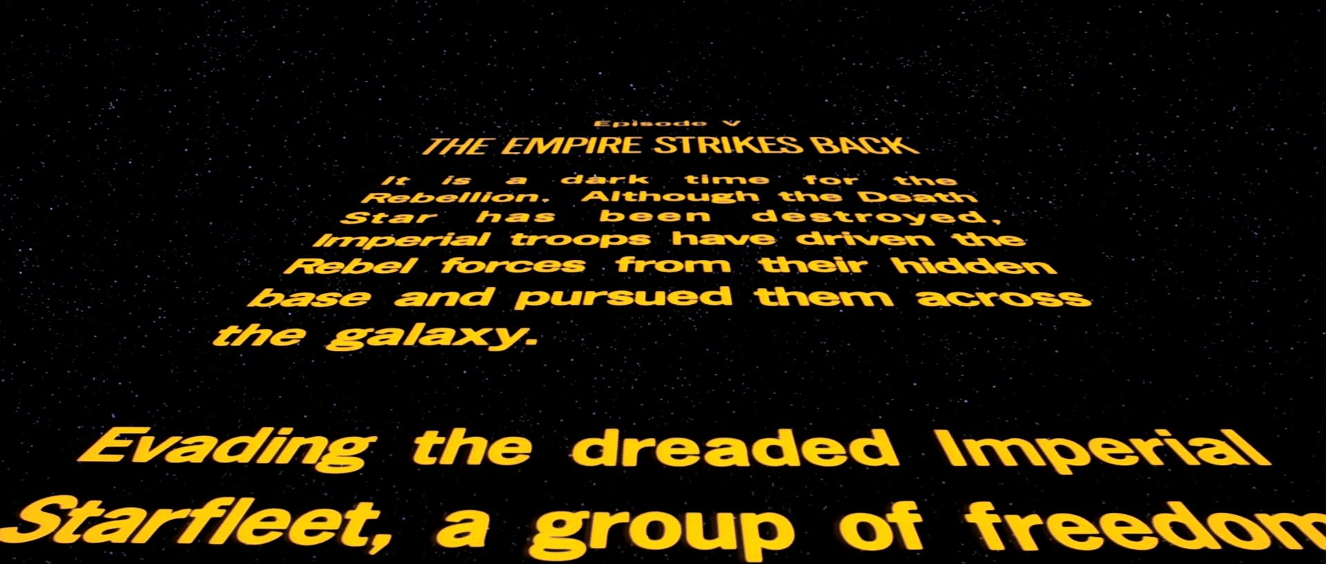 The crawl is a defining feature of the entire movie series (From Wookieepedia)