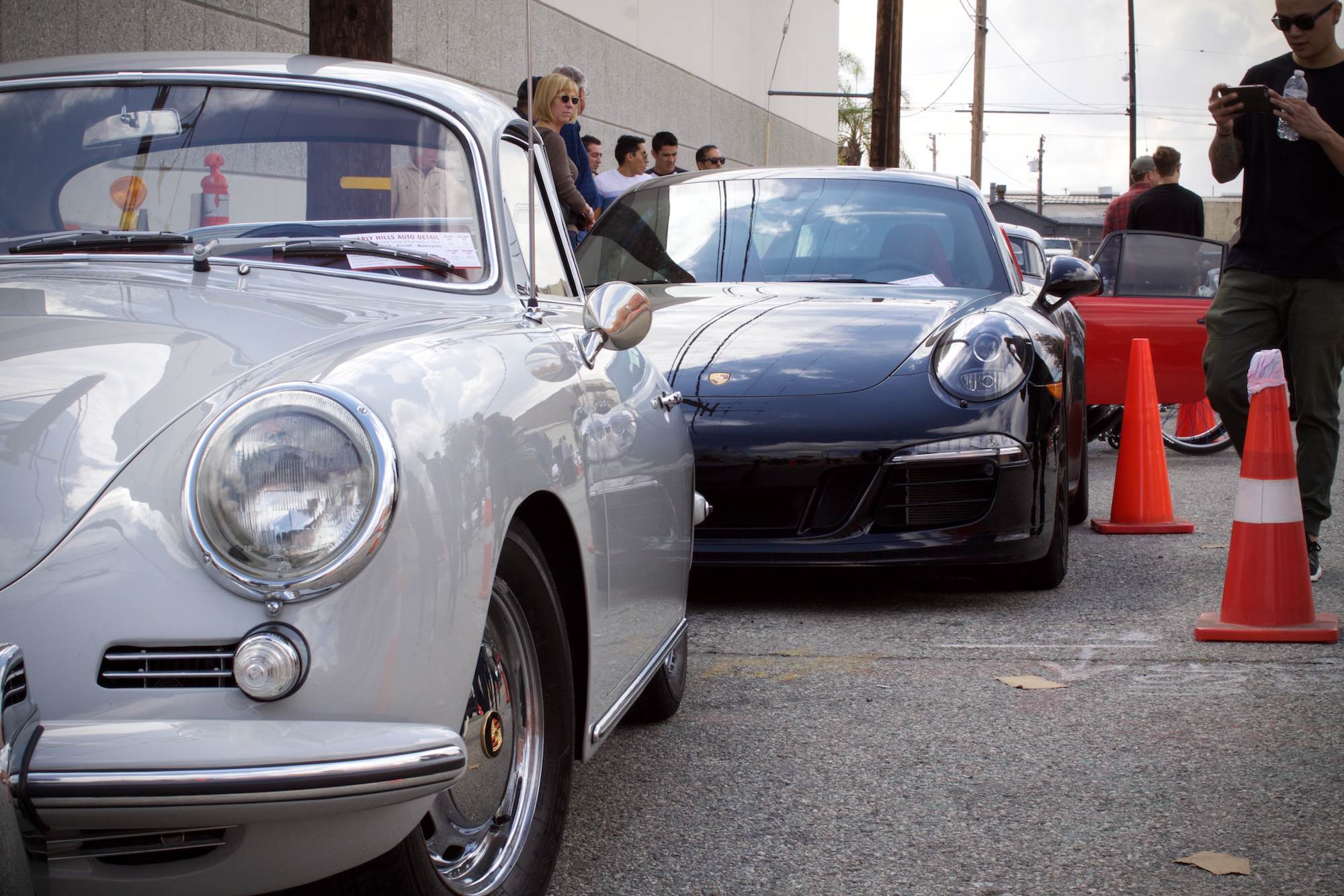 I thought this was a cool shot: A restomod 356 parked in front of a 991 Carrera S Old (356) meets new (991)