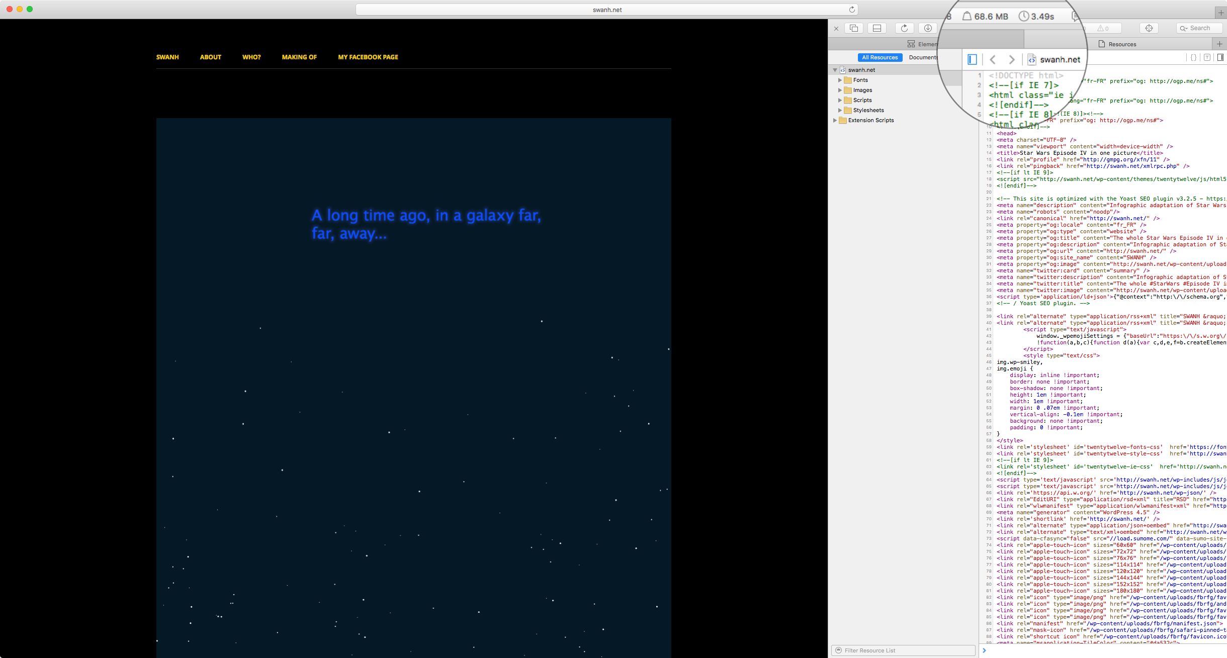 Web Inspector showing that the infographic is almost 70 MB! Web Inspector showing that the infographic is almost 70 MB!